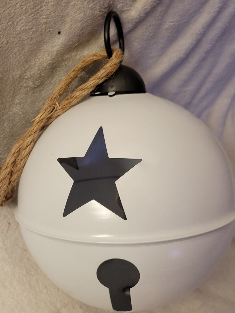 White Star Bell Hanging Home Accent. Christmas, Holiday